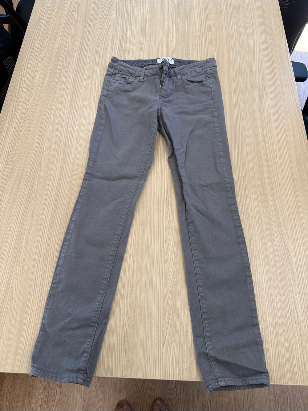 PAIGE Straight Leg Grey Pants